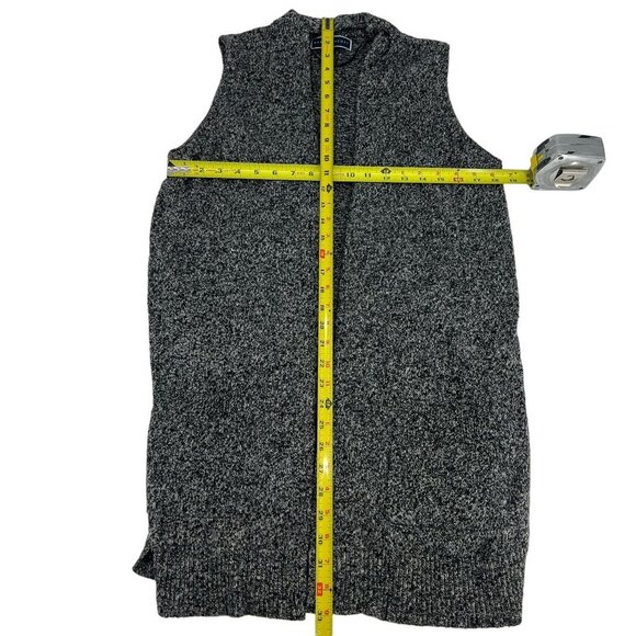 Karen Scott Knit Sleeveless Vest Duster Sweater Cardigan Pockets Womens Size M - Picture 5 of 11
